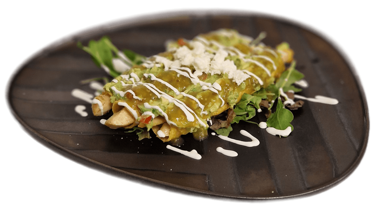 FLAUTAS CON MOLE POBLANO
